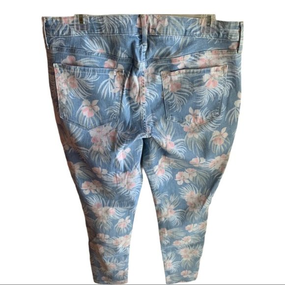 Old Navy Rockstar Jeans Sz 14 Hibiscus print - Picture 8 of 8